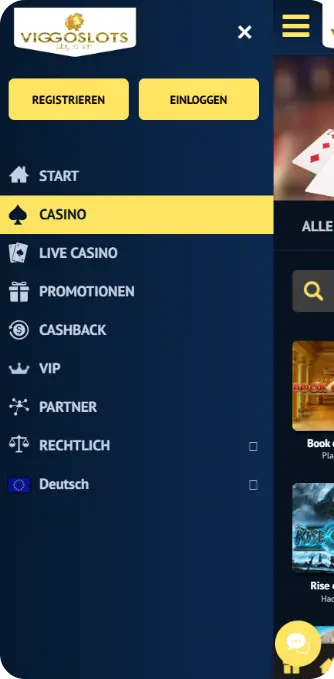 Casino-Menü