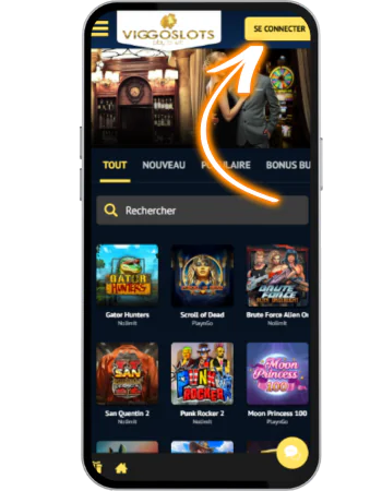 Viggoslots Casino Cliquez sur «Se Connecter»